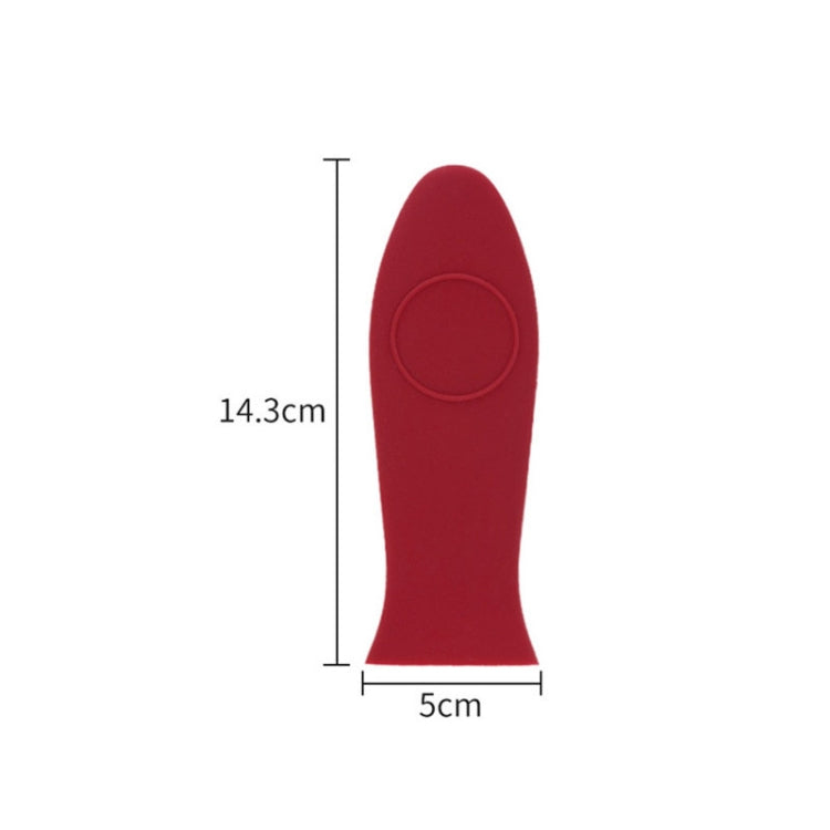 Silicone Pot Holder Handle Anti Slip Cover for Kitchen Thick Soft Pot Handle(Red)
