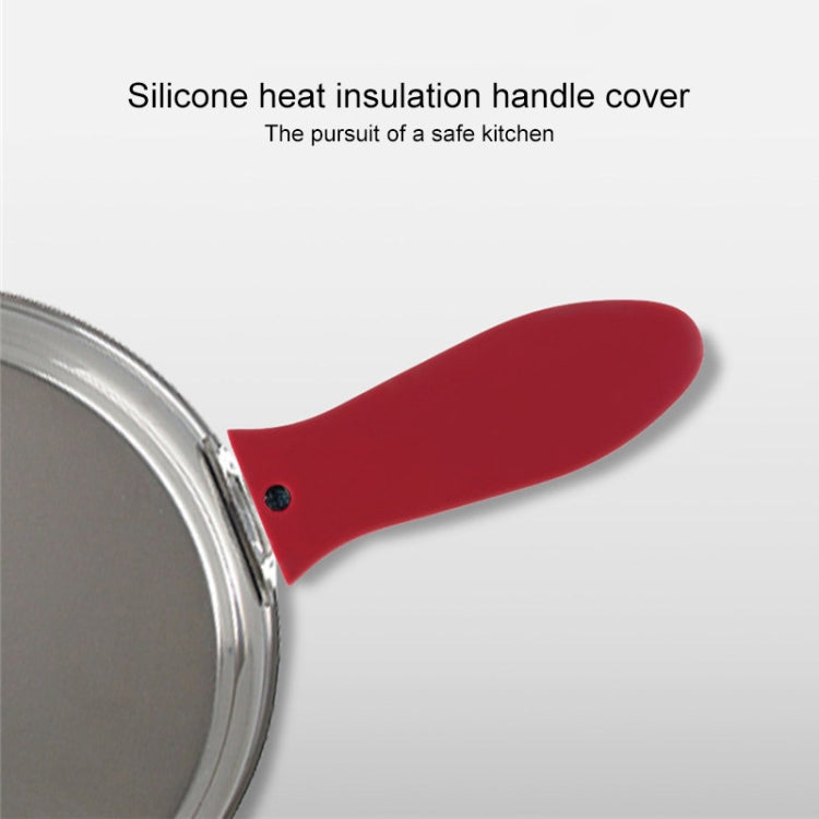 Silicone Pot Holder Handle Anti Slip Cover for Kitchen Thick Soft Pot Handle(Red)