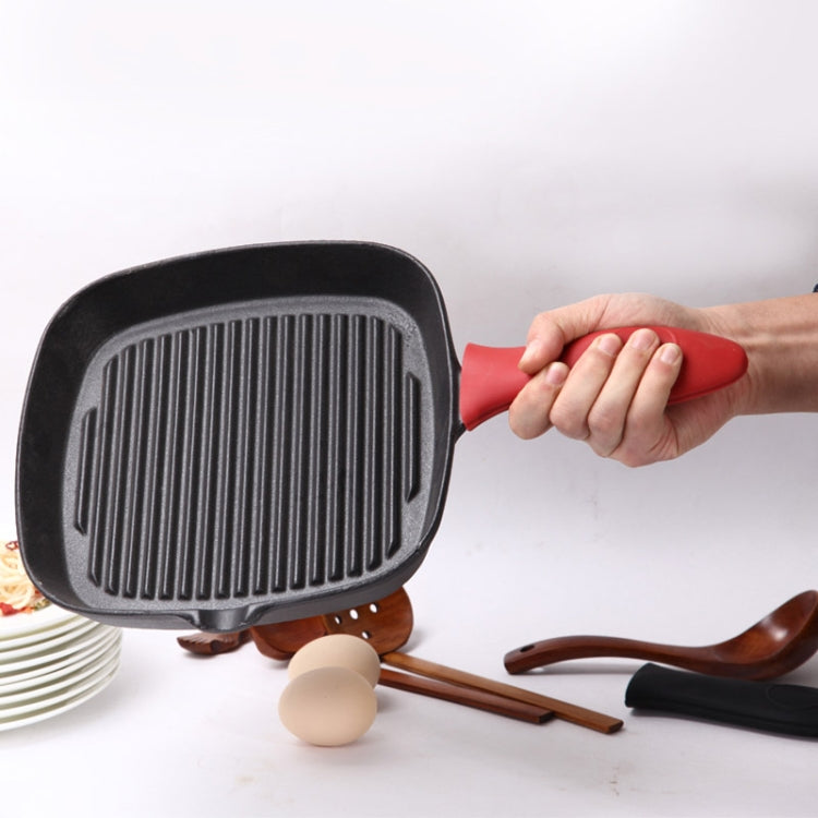 Silicone Pot Holder Handle Anti Slip Cover for Kitchen Thick Soft Pot Handle(Red)