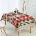 Household Encrypted Linen Waterproof Tablecloth, Size:100x140cm(Red Green Stripes)