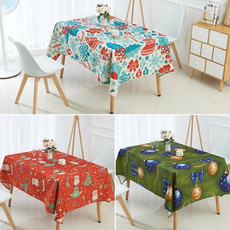 Household Encrypted Linen Waterproof Tablecloth, Size:140x180cm(Grey Tree)