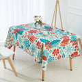 Household Encrypted Linen Waterproof Tablecloth, Size:140x200cm(Blue Flower)