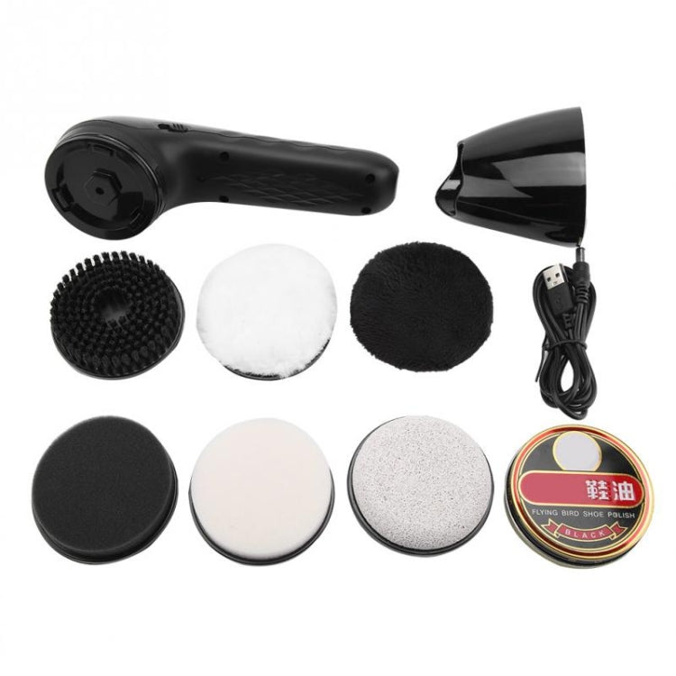 USB Rechargeable Electric Shoe Shine Multifunctional Handheld Leather Shoe Washer Care Shine(Gold)
