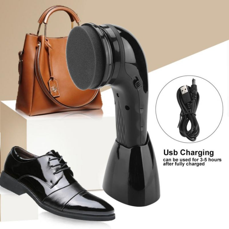 USB Rechargeable Electric Shoe Shine Multifunctional Handheld Leather Shoe Washer Care Shine(Gold)