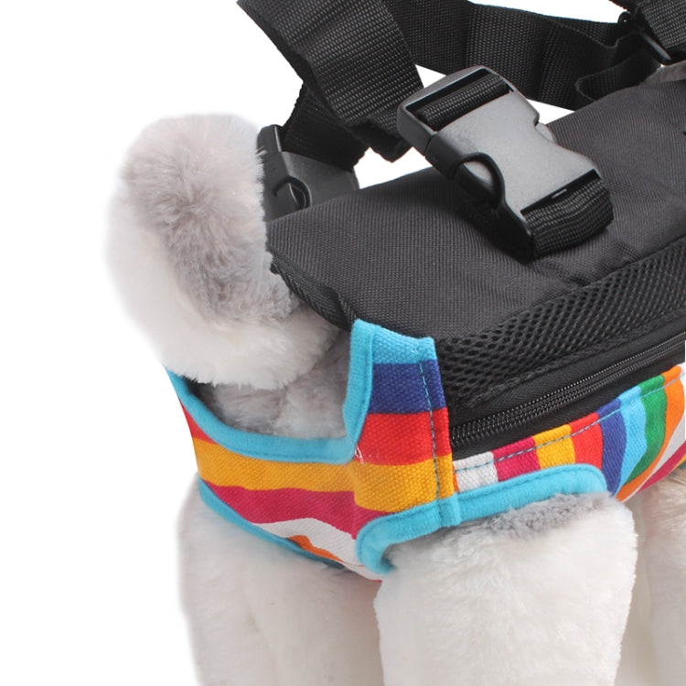 Traveling Portable Pet Chest Backpack Pet Carrier Bag, Size:S(Rainbow striped)