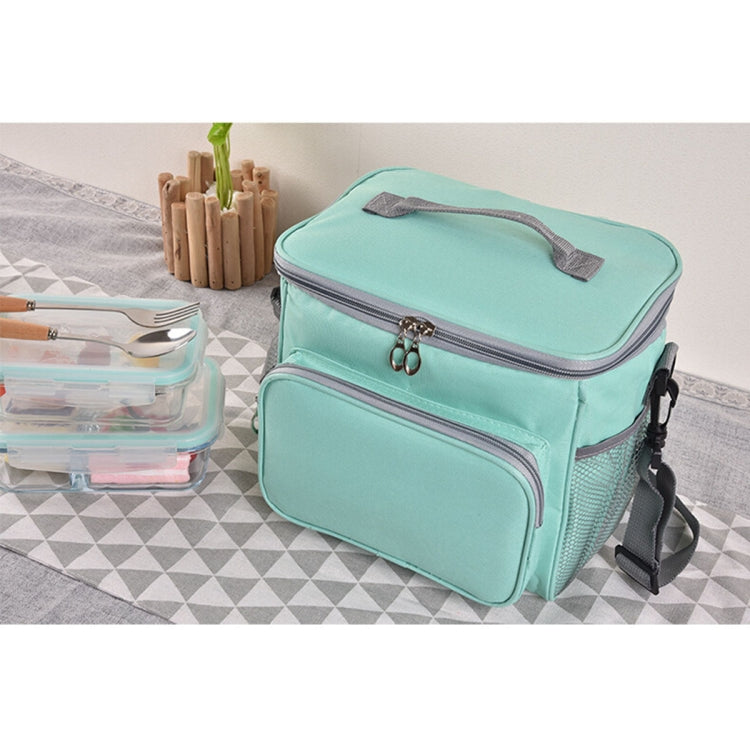 Portable Ice Pack Oxford Cloth Portable Slung Lunch Box Insulated Lunch Bag, Color:Blue