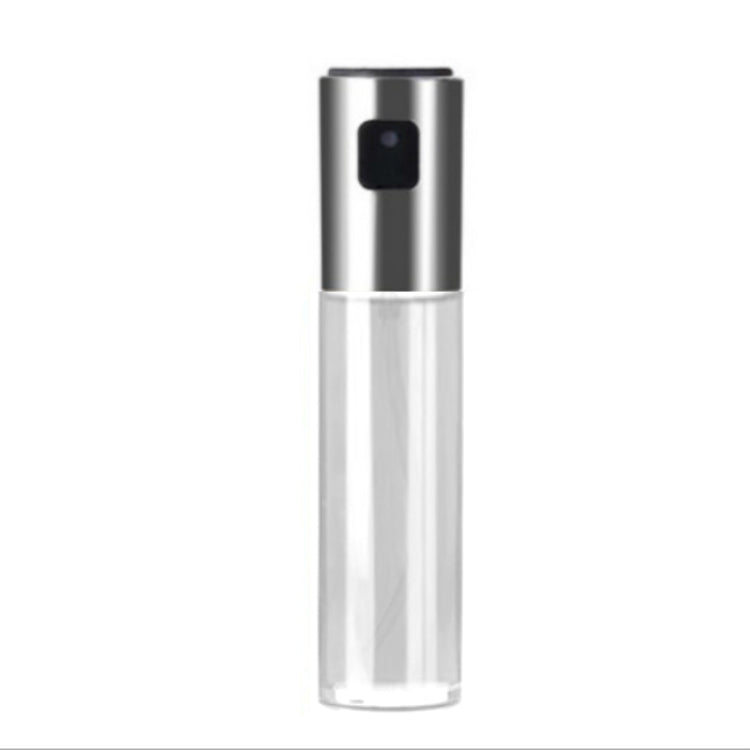 Plastic Glass Olive Pump Spray Bottle Oil Sauce Vinegar Bottle Oil Dispenser(Silver)