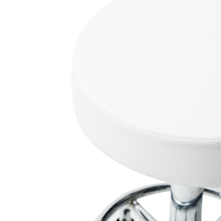 Adjustable Beauty Barber Shop Bar Lift Pulley Stool Movable Stool Chair(White)