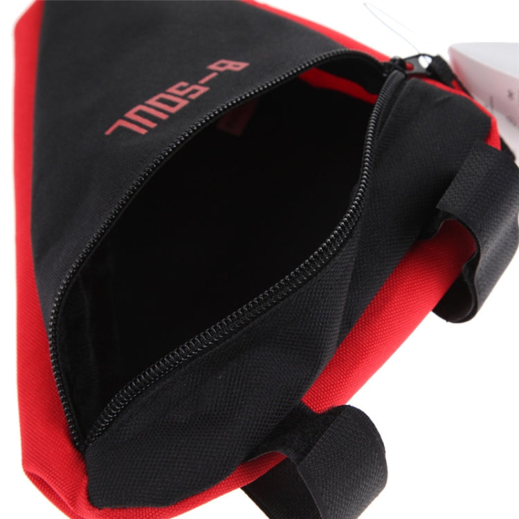 Triangle Bike Bag Front Tube Frame Cycling Bicycle Bags Waterproof MTB Road Pouch Holder Saddle(Black)