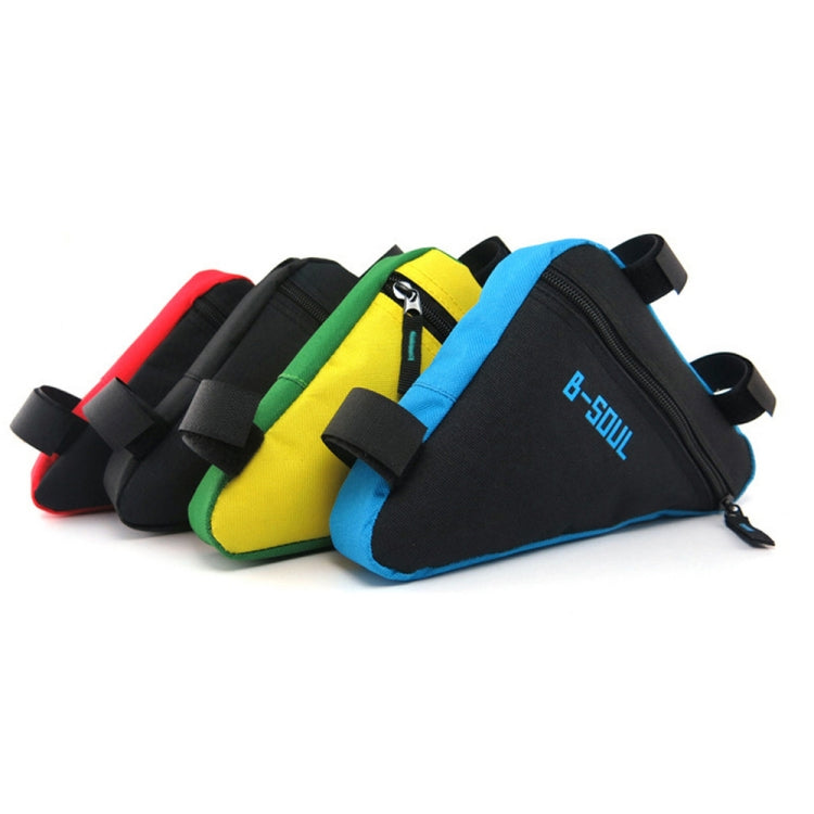 Triangle Bike Bag Front Tube Frame Cycling Bicycle Bags Waterproof MTB Road Pouch Holder Saddle(Red Black)