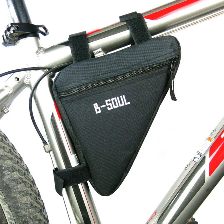 Triangle Bike Bag Front Tube Frame Cycling Bicycle Bags Waterproof MTB Road Pouch Holder Saddle(Blue Black)