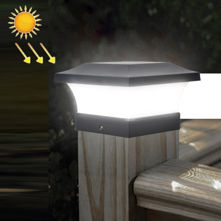Solar LED Waterproof Outdoor Column Light Courtyard Lighting Lamp(White Light)