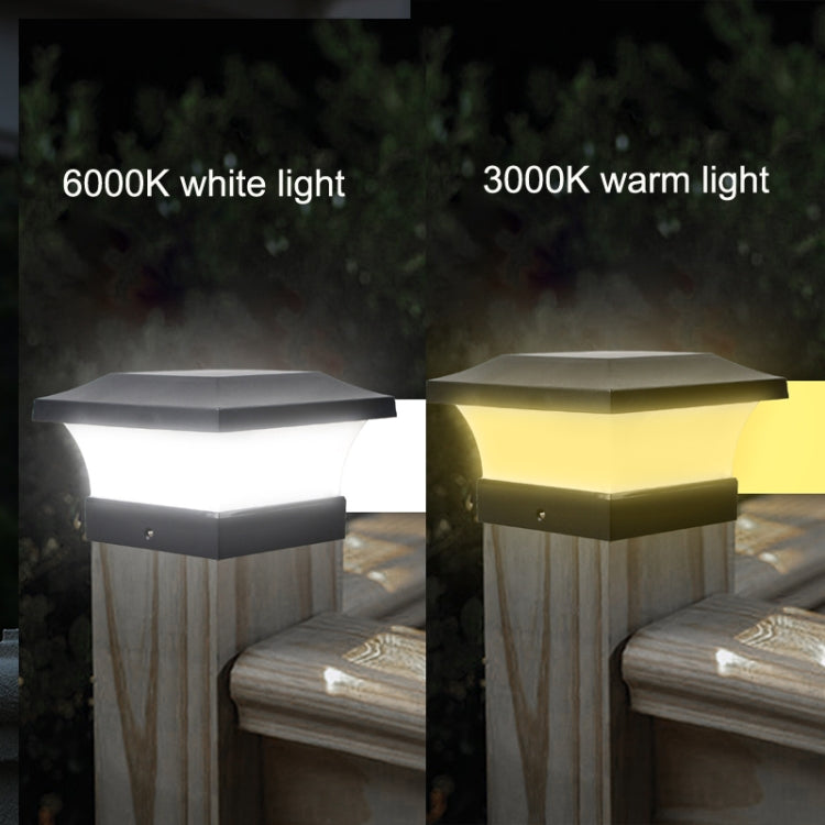 Solar LED Waterproof Outdoor Column Light Courtyard Lighting Lamp(White Light)