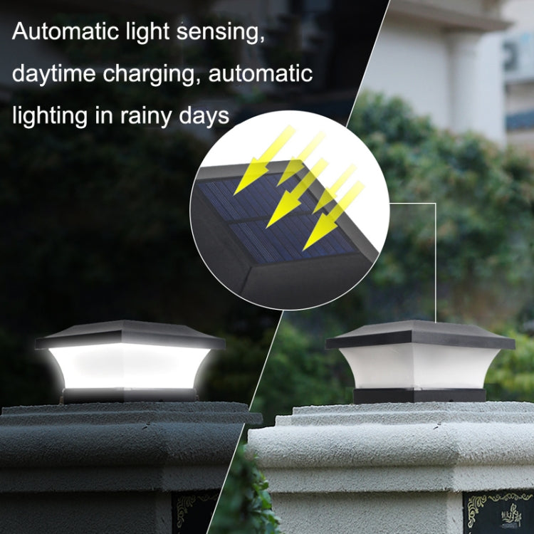 Solar LED Waterproof Outdoor Column Light Courtyard Lighting Lamp(White Light)