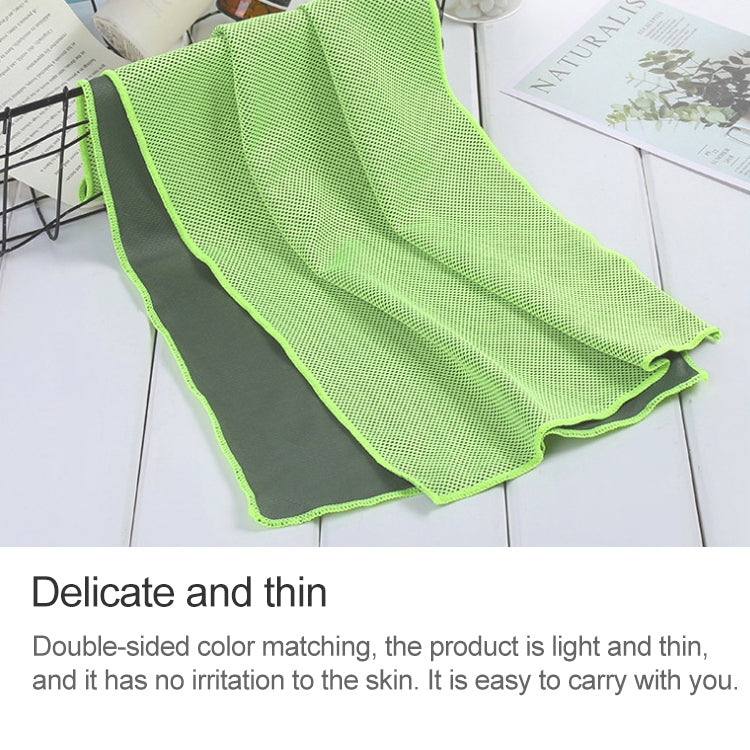 Absorbent Polyester Quick-drying Breathable Cold-skinned Fitness Sports Portable Towel(Dark Blue)