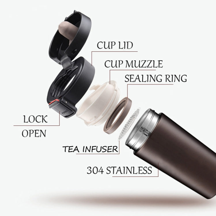 Stainless Steel Thermos Cups Insulated Tumbler, Capacity:380ml(WHITE)