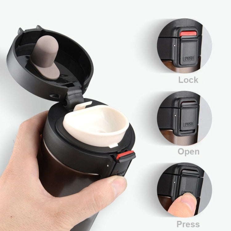 Stainless Steel Thermos Cups Insulated Tumbler, Capacity:380ml(WHITE)