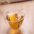 Heart Shaped Double Wall Glass Mug Resistant Transparent Tea Cups(180ml)