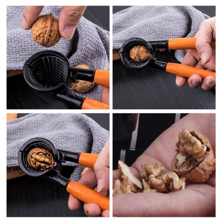 Kitchen Wood Handle Walnut Nut Peeler Sheller Clip