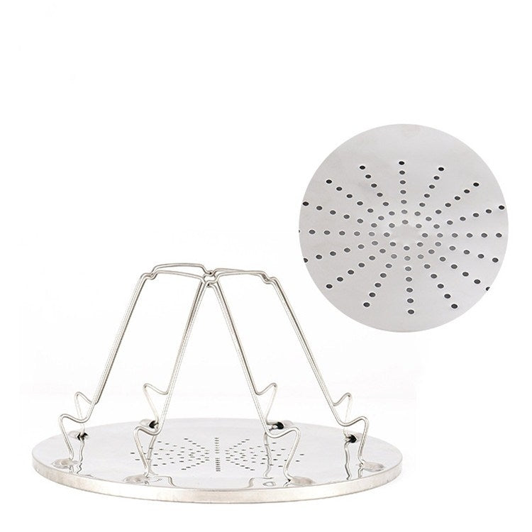 Outdoor Stainless Steel Toast Rack 4 Slice Toast Bread Pan Camping Barbecue Rack Foldable Bakeware