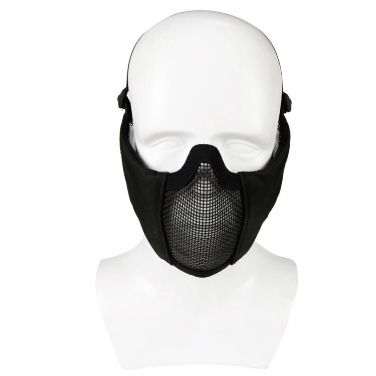 WoSporT Half Face Metal Net Field  Ear Protection Outdoor Cycling Steel Mask(Jungle Camouflage)