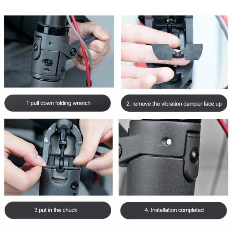 3 PCS Shock Absorption Shockproof Standing Handle Rubber Damper for Xiaomi Mijia M365 Electric Scooter(Black)