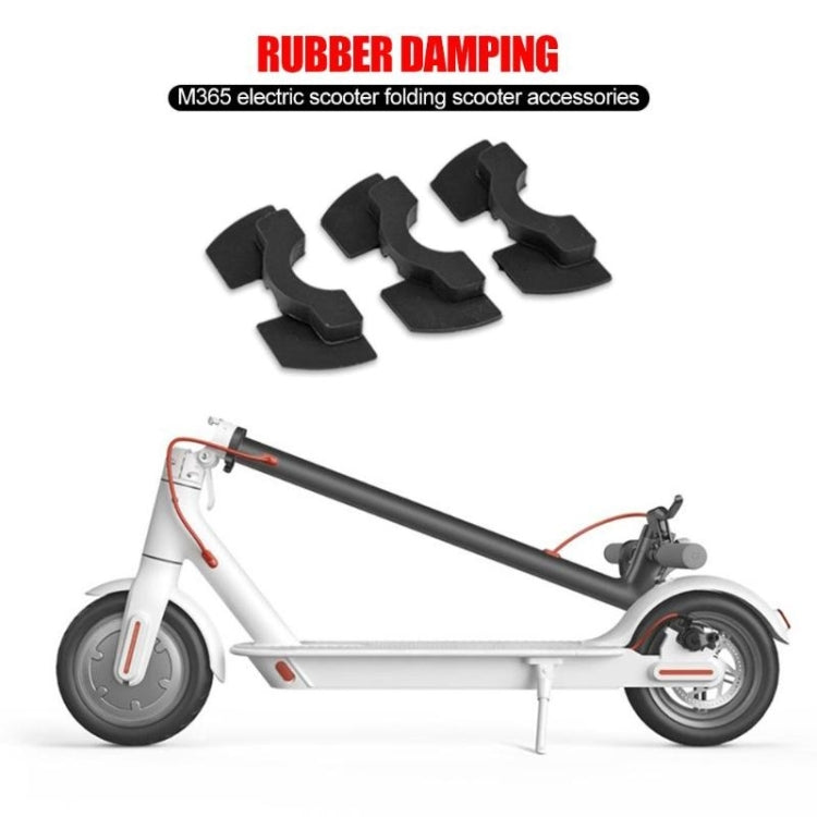 3 PCS Shock Absorption Shockproof Standing Handle Rubber Damper for Xiaomi Mijia M365 Electric Scooter(Black)