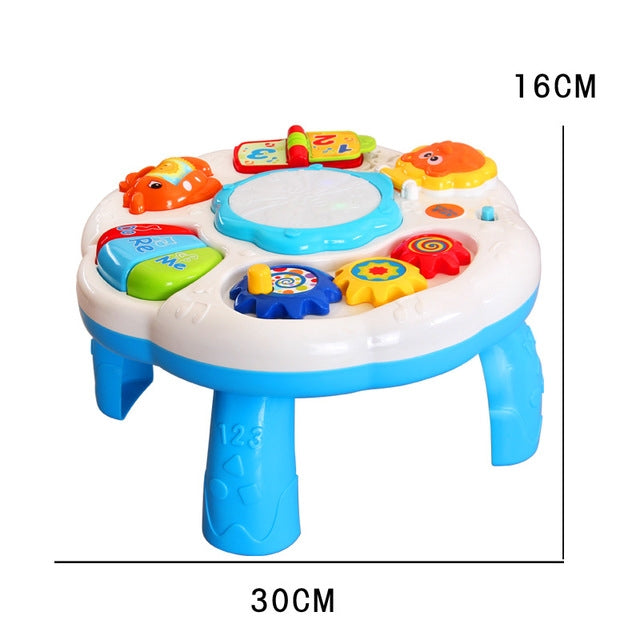 Multi-function Lighting Hand Drums Children Electric Music Toys(White)