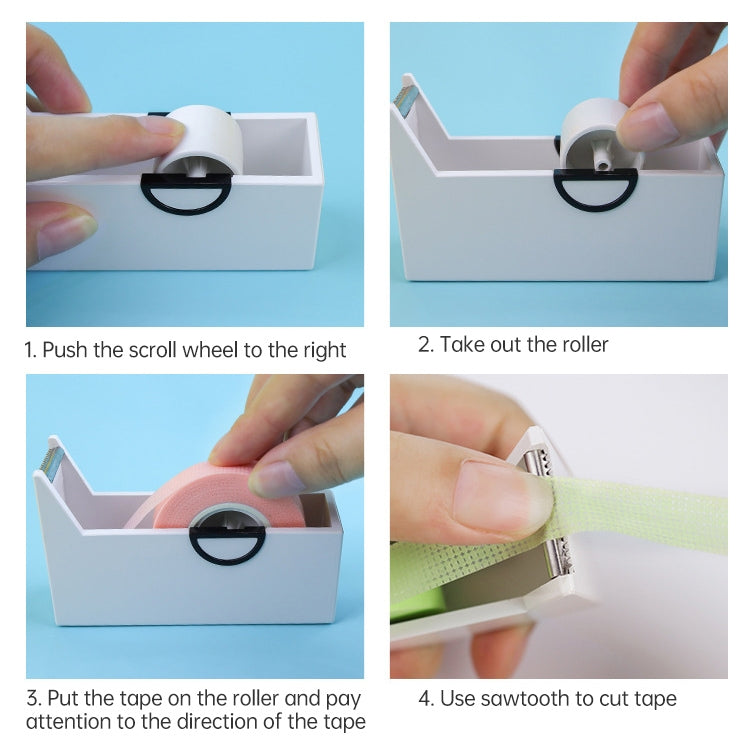 Tape Holder Office Tape Dispenser Desktop Tape Cutter(Black)