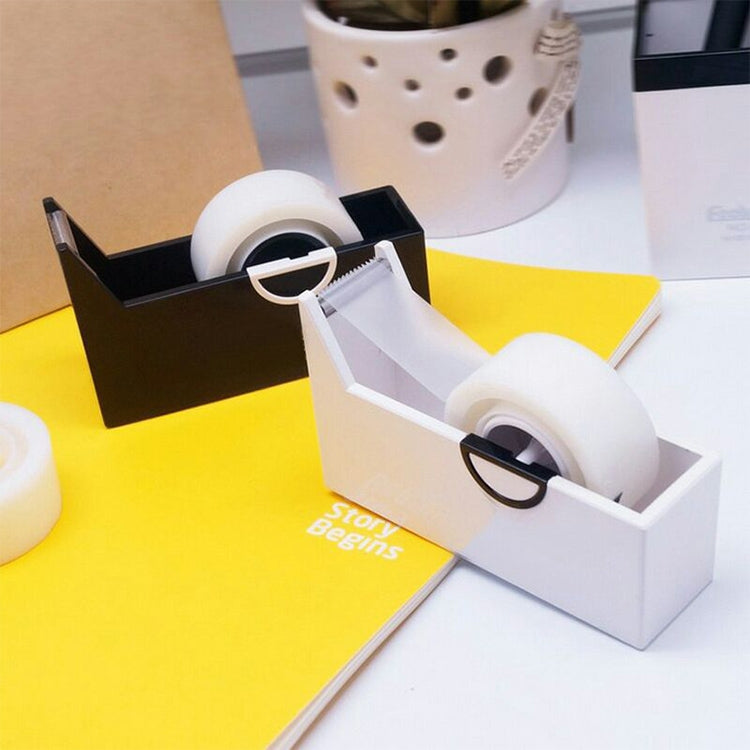 Tape Holder Office Tape Dispenser Desktop Tape Cutter(Black)