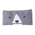 2 PCS Cartoon Dog Simple Big Capacity Pencil Bag Office School Student Supplie Stationery(Dark  Blue)