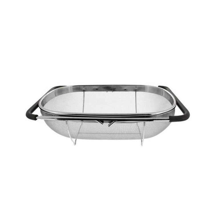 Stainless Steel Foldingf Filter Kitchen Tools Drainage Household Retractable Vegetable Fruit Basket, Size:18x27x11cm
