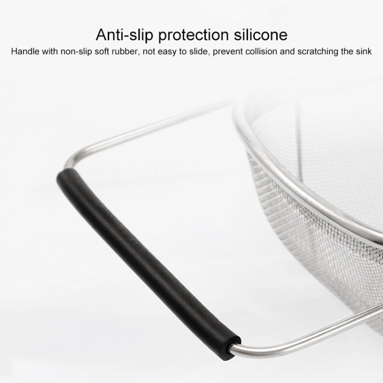 Stainless Steel Foldingf Filter Kitchen Tools Drainage Household Retractable Vegetable Fruit Basket, Size:18x27x11cm