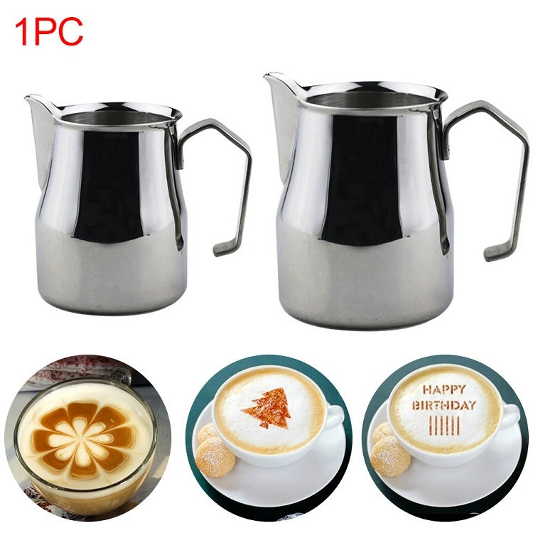 Stainless Steel Coffee Pot Pull Flower Cylinder Cup, Capacity:0.35L