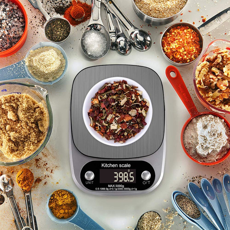 BOH-C305 Kitchen Stainless Steel LCD  Electronic Scale, Specification: 10kg / 1g