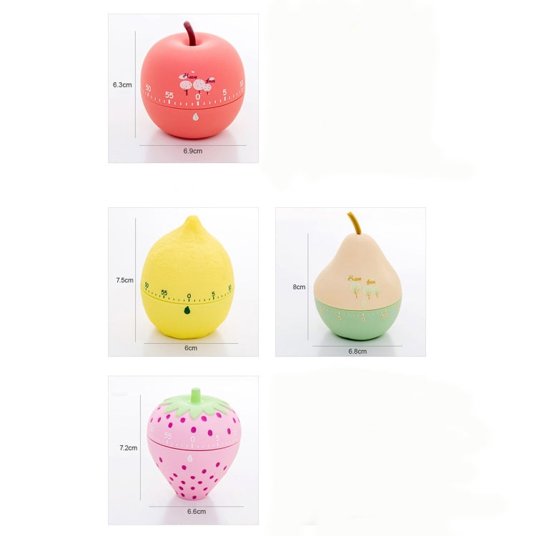 Creative Cartoon Fruit Shape Multi-Function Rotary Timer Learning Work Efficiency Time Manager(Apple)