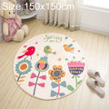 Circular Water Uptake Carpet  Floot Mat Cartoon Door Mat, Diameter: 150cm(Bird)