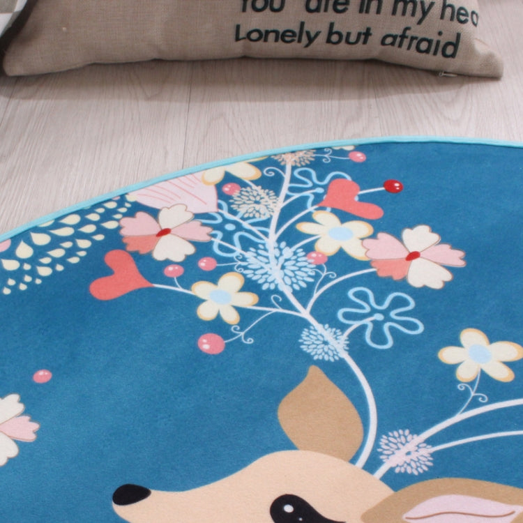 Circular Water Uptake Carpet  Floot Mat Cartoon Door Mat, Diameter: 150cm(Bird)