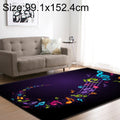 Retro Mat Flannel Velvet Carpet Play Basketball Game Mats Baby Crawling Bed Rugs, Size:99.1x152.4cm(Musical Symbol)