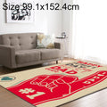 Retro Mat Flannel Velvet Carpet Play Basketball Game Mats Baby Crawling Bed Rugs, Size:99.1x152.4cm(Words Hand)