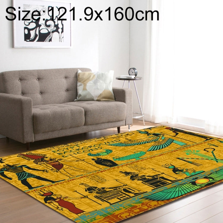 Retro Mat Flannel Velvet Carpet Play Basketball Game Mats Baby Crawling Bed Rugs, Size:121.9x160cm(Ethnic Tribe)