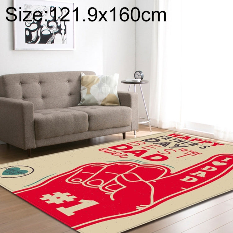 Retro Mat Flannel Velvet Carpet Play Basketball Game Mats Baby Crawling Bed Rugs, Size:121.9x160cm(Words Hand)