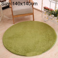 KSolid Round Carpet Soft Fleece Mat Anti-Slip Area Rug Kids Bedroom Door Mats, Size:Diameter: 140cm(Grass Green)