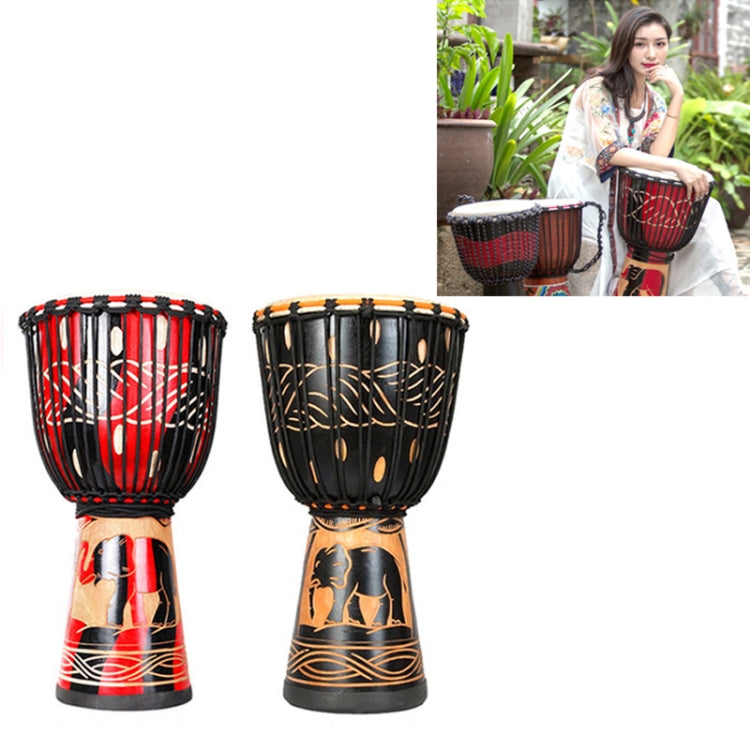 Painted African Drum Children Kindergarten Percussion Instruments Sheepskin Tambourine, Random Delivery, Size:Big 12 In