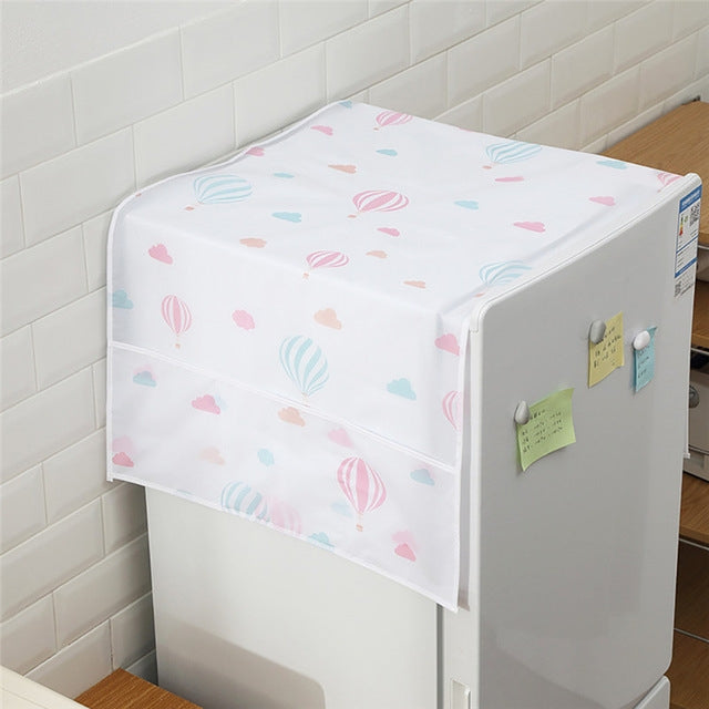Simple Printing Refrigerator Household Appliance Waterproof Kitchen Storage Dust Cover(Balloon)