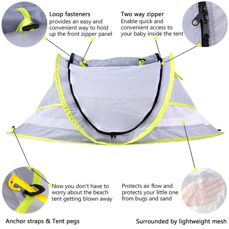 Travel Mosquito Net Ultralight Wei Portable baby beach tent(Gray)