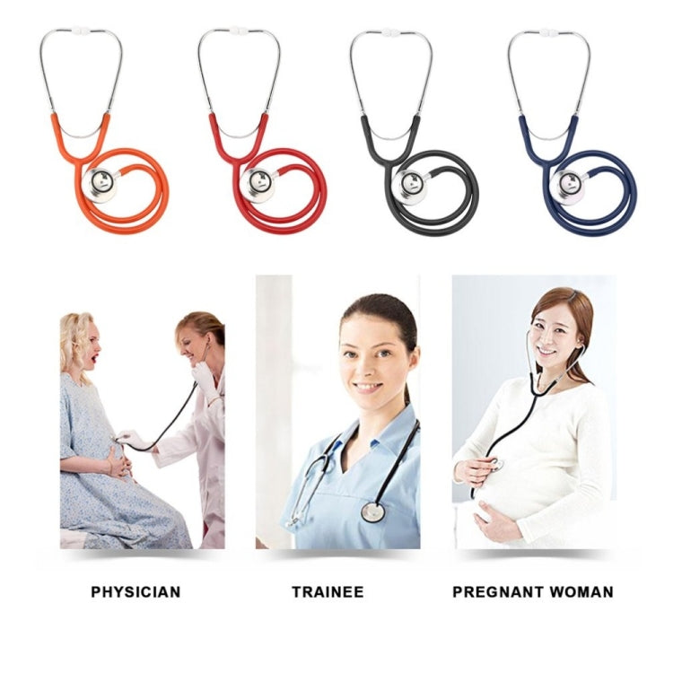 Double-sided Stethoscope Single Tube Doctors Nurse Professional Cardiology Stethoscope Aluminium Alloy Chestpiece(Yellow)