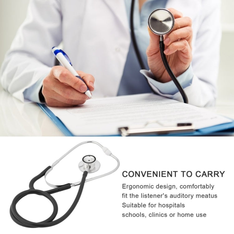 Double-sided Stethoscope Single Tube Doctors Nurse Professional Cardiology Stethoscope Aluminium Alloy Chestpiece(Yellow)