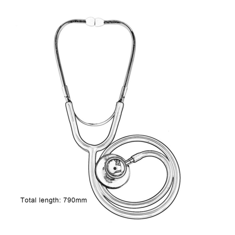 Double-sided Stethoscope Single Tube Doctors Nurse Professional Cardiology Stethoscope Aluminium Alloy Chestpiece(Yellow)