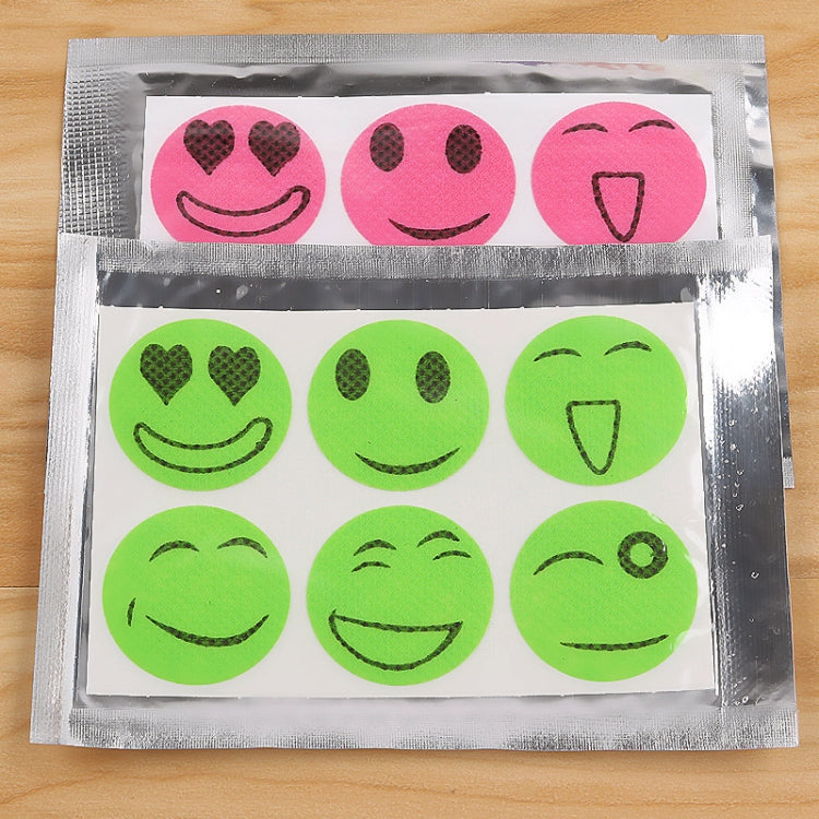 10pcs  Mosquito Stickers DIY Mosquito Repellent Stickers Patches Cartoon Smiling Face Drive Repeller (Color Random Delivery)
